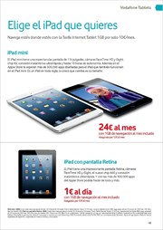 Ofertas de IPad  en el folleto de Vodafone