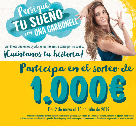 Participa en el sorteo de €1000 y persigue tu sueño con Ona Carbonell