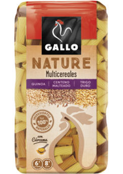 Macarrones Gallo Nature Multicereales (con Quinoa, Centeno, Curcuma,Trigo ) 400 grs