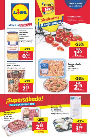 Ofertas de Hiper-Supermercados en Foz | ¡Simplemente el mejor precio! de Lidl | 22/9/2022 - 28/9/2022