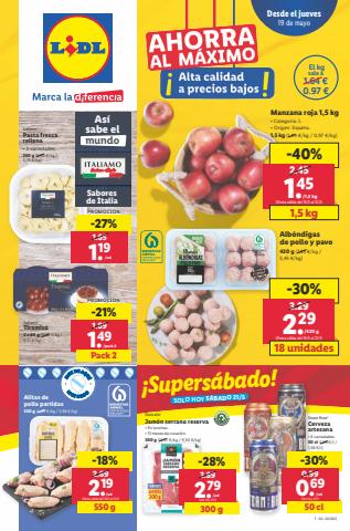 Ofertas de Hiper-Supermercados en Ponteareas | AHORRA AL MÁXIMO de Lidl | 19/5/2022 - 25/5/2022