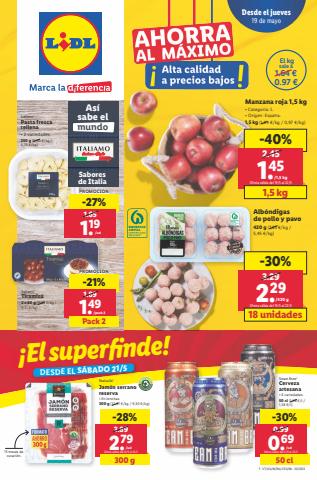 Ofertas de Hiper-Supermercados en Sanlúcar de Barrameda | AHORRA AL MÁXIMO de Lidl | 19/5/2022 - 25/5/2022