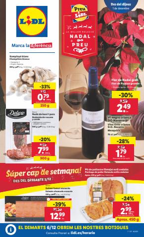Ofertas de Hiper-Supermercados en Llagosta | La mejor relación Navidad - precio de Lidl | 1/12/2022 - 7/12/2022