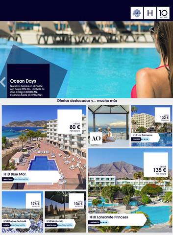 Catálogo H10 Hotels en Santa Cruz de Tenerife | Promociones | 30/7/2021 - 31/8/2021