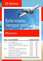 Catálogo Soltour | Solo Vuelo Destino Menorca | 17/5/2023 - 31/5/2023