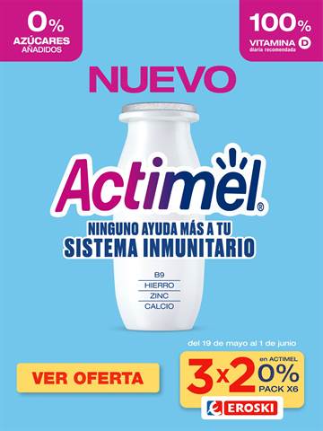 Catálogo Actimel en Santiago de Compostela | Promo Actimel en EROSKI. ¡No te lo pierdas! | 25/5/2022 - 1/6/2022