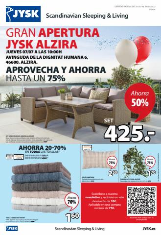 Catálogo JYSK en Alzira | Gran Apertura JYSK Alzira | 7/7/2022 - 13/7/2022