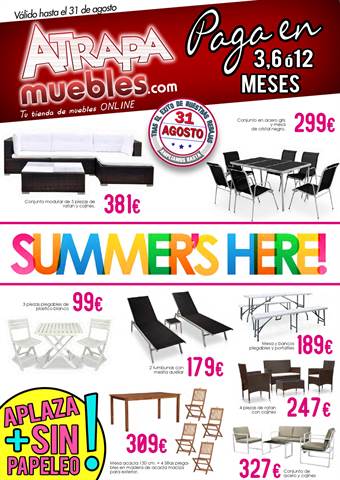 Ofertas de Hogar y Muebles en Campillos | Summer's here! de ATRAPAmuebles | 20/6/2022 - 31/7/2022