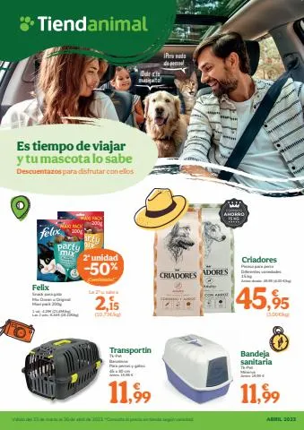 Catálogo TiendAnimal en San Sebastián de los Reyes | Es tiempo de viajar y tu mascota lo sabe | 23/3/2023 - 26/4/2023