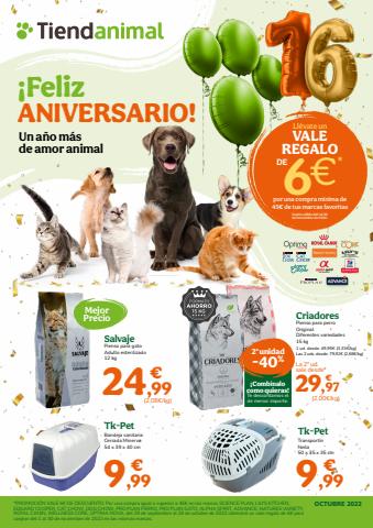 Ofertas de Hiper-Supermercados en Mairena del Aljarafe | ¡Feliz ANIVERSARIO! de TiendAnimal | 28/9/2022 - 25/10/2022