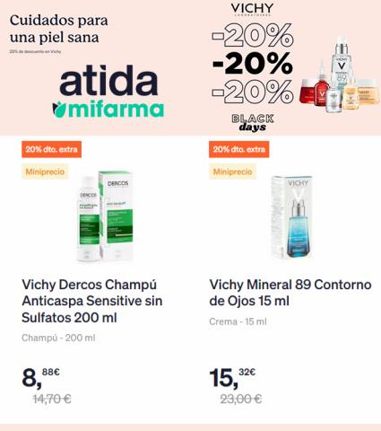 Ofertas de Salud y Ópticas en Medina del Campo | 20% de descuento en Vichy productos de Atida MiFarma | 14/11/2022 - 28/11/2022