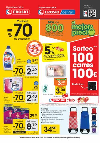 Catálogo Eroski en Miranda de Ebro | 2a unidad -70% Supermercados Eroski Center | 6/10/2022 - 18/10/2022