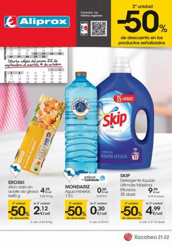Ofertas de Hiper-Supermercados en Narón |  2a unidad -50% de descuento Aliprox de Eroski | 22/9/2022 - 4/10/2022