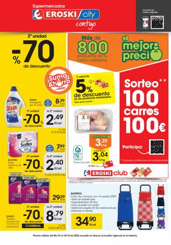 Ofertas de Hiper-Supermercados en Bollullos de la Mitación | 2a unidad -70% de descuento Supermercados Eroski City de Eroski | 6/10/2022 - 18/10/2022