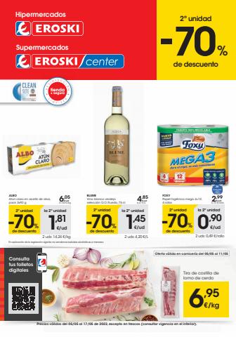 Ofertas de Hiper-Supermercados en Miranda de Ebro | 2ª unidad -70% de Eroski | 5/5/2022 - 17/5/2022