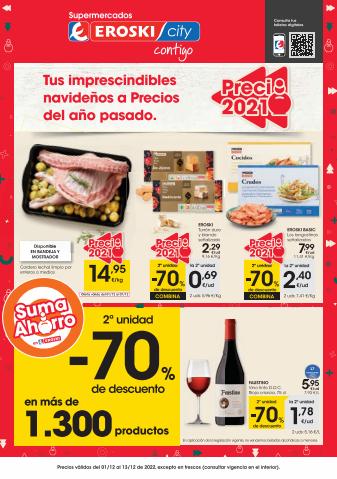Ofertas de Hiper-Supermercados en Tudela | 2a unidad -70% de descuento Supermercados Eroski City de Eroski | 1/12/2022 - 13/12/2022