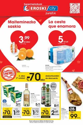 Catálogo Eroski en Leioa | Maiteminezko saskia Supermerkatuak Eroski City | 30/3/2023 - 12/4/2023