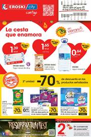 Ofertas de Hiper-Supermercados en Bañeza | 2a unidad -70% Supermercados Eroski City de Eroski | 25/5/2023 - 13/6/2023