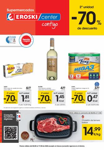 Ofertas de Hiper-Supermercados en Ciutadella | 2ª unidad -70% de Eroski | 5/5/2022 - 17/5/2022