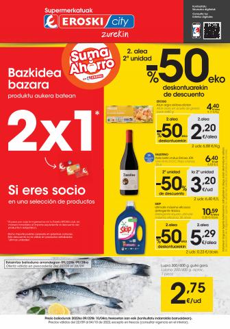Ofertas de Hiper-Supermercados en Vitoria | 2. alea -50% deskontuarekin Supermerkatuak Eroski City de Eroski | 22/9/2022 - 4/10/2022