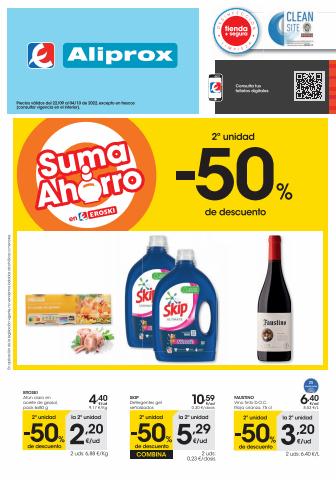 Ofertas de Hiper-Supermercados en Roda de Andalucía | 2a unidad -50% de descuento Aliprox de Eroski | 22/9/2022 - 4/10/2022