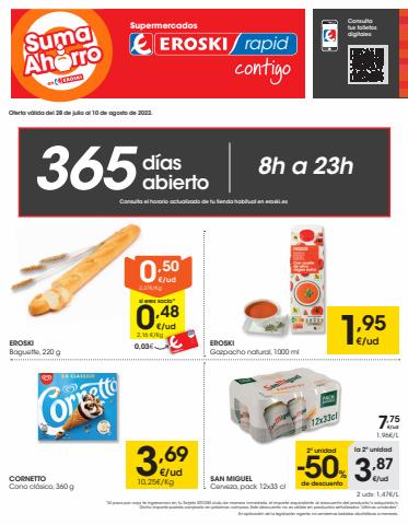 Catálogo Eroski en Cenes de la Vega | Supermercados Eroski Rápid | 28/7/2022 - 10/8/2022