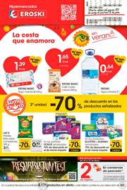 Ofertas de Hiper-Supermercados en Bañeza | 2a unidad -70% de descuento Hipermercados Eroski Bañeza de Eroski | 25/5/2023 - 13/6/2023