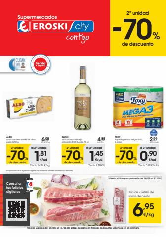 Ofertas de Hiper-Supermercados en Parla | 2ª unidad -70% de Eroski | 5/5/2022 - 17/5/2022