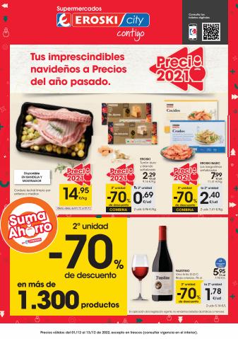 Ofertas de Hiper-Supermercados en Almuñécar | 2a unidad -70% de descuento Supermercados Eroski City de Eroski | 1/12/2022 - 13/12/2022