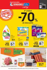 Oferta en la página 10 del catálogo 2a unidad -70% de descuento Supermercados Eroski City de Eroski