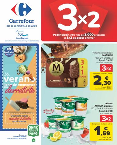 Ofertas de Hiper-Supermercados en Carballo | 3x2 de Carrefour | 25/5/2022 - 9/6/2022