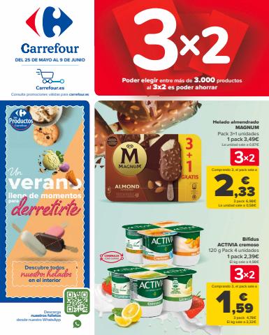 Ofertas de Hiper-Supermercados en Cartaya | 3x2 de Carrefour | 25/5/2022 - 9/6/2022