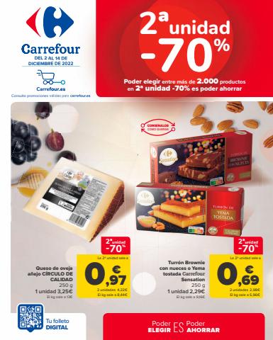 Ofertas de Hiper-Supermercados en Tudela | 2x1 CLUB CARREFOUR (Alimentación) y 2-70% (Alimentación, Bazar, Textil y Electrónica) de Carrefour | 2/12/2022 - 14/12/2022