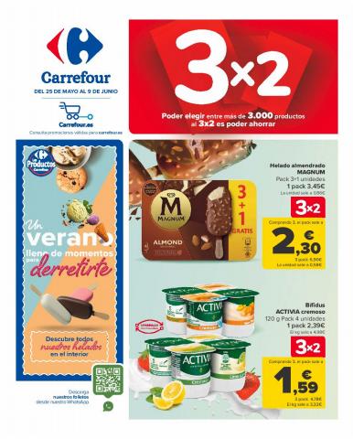 Ofertas de Hiper-Supermercados en Torrelodones | 3x2 de Carrefour | 25/5/2022 - 9/6/2022