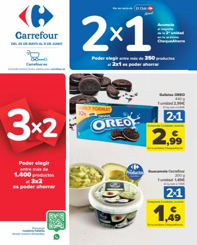 Ofertas de Hiper-Supermercados en Cartaya | 2x1 de Carrefour | 25/5/2022 - 9/6/2022