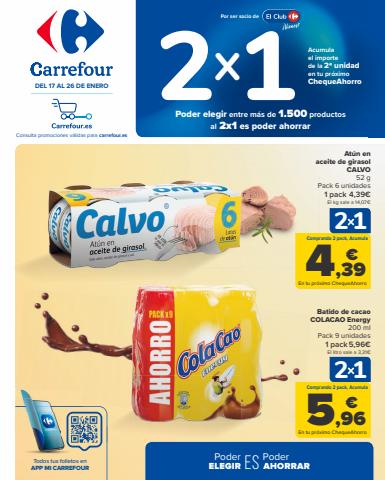 Catálogo Carrefour en Fuenlabrada | 2X1 CLUB (Alimentación) y 2ª Unidad 50% (Alimentación, Drogueria, Perfumeria y comida de animales) | 17/1/2023 - 26/1/2023