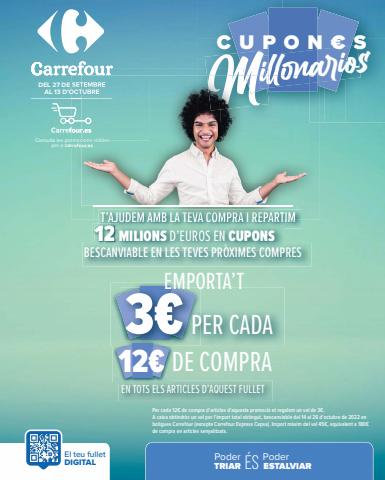 Catálogo Carrefour en Banyoles | CUPONES MILLONARIOS (Alimentación, Bazar, Textil y Electrónica) | 27/9/2022 - 13/10/2022