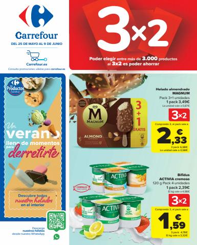 Ofertas de Hiper-Supermercados en Cáceres | 3x2 de Carrefour | 25/5/2022 - 9/6/2022