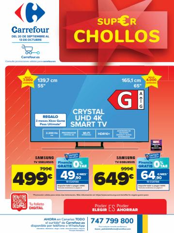 Catálogo Carrefour Las Arenas en Las Palmas de Gran Canaria | CHOLLOS (Televisión, tecnología, bricolaje, ropa y hogar) | 20/9/2022 - 13/10/2022