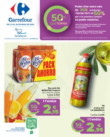 Ofertas de Hiper-Supermercados en Viladecans | 50 que torna de Carrefour | 11/5/2022 - 24/5/2022