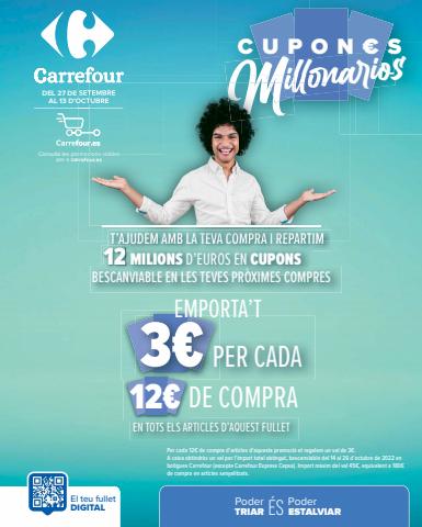Catálogo Carrefour en Terrassa | CUPONES MILLONARIOS (Alimentación, Bazar, Textil y Electrónica) | 27/9/2022 - 13/10/2022