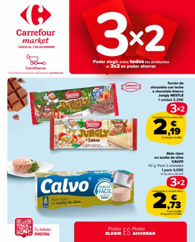 Oferta en la página 16 del catálogo 3x2 de Carrefour Market
