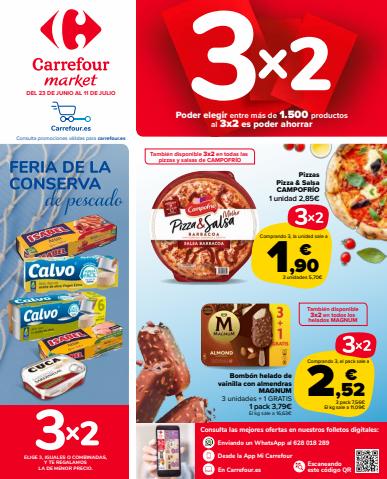 Catálogo Carrefour Market en Novelda | 3x2 | 23/6/2022 - 11/7/2022