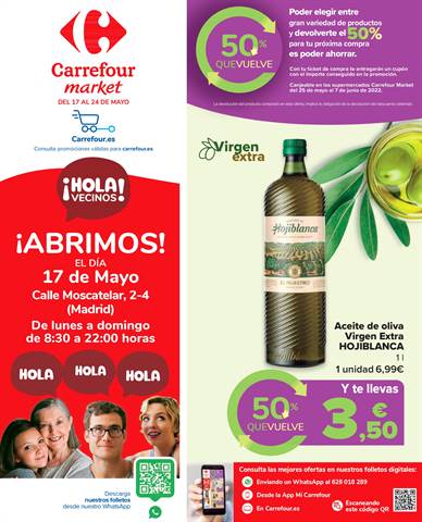 Ofertas de Hiper-Supermercados en Pozuelo de Alarcón | ¡Abrimos! de Carrefour Market | 17/5/2022 - 24/5/2022