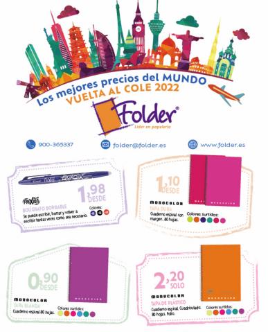 Ofertas de Libros y Papelerías en Santa Coloma de Gramenet | Vuelta al cole 2022 de Folder | 23/8/2022 - 30/9/2022
