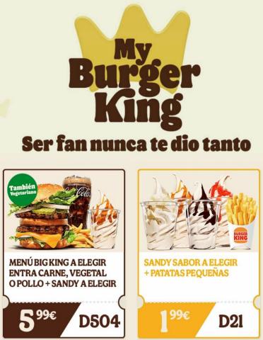 Ofertas de Restauración en La Manga del Mar Menor | Promociones de Burger King | 28/6/2022 - 31/7/2022