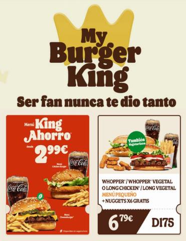 Ofertas de Restauración en Riveira | Promociones de Burger King | 26/5/2022 - 31/5/2022