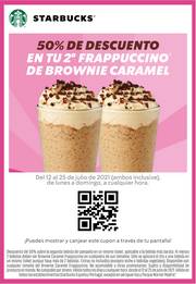 Catálogo Starbucks en Granada | ¡50% de descuento en tu 2ª Frappuccino de brownie caramel! | 13/7/2021 - 25/7/2021