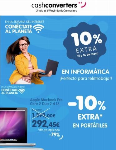 Ofertas de Informática y Electrónica | 10% EXTRA de Cash Converters | 16/5/2022 - 16/5/2022