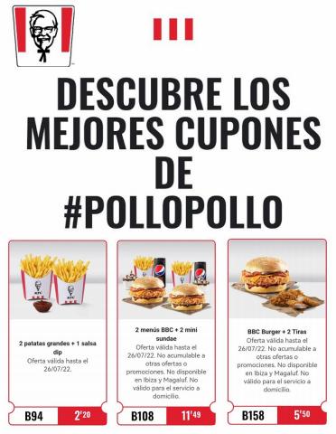 Catálogo KFC en Inca | Cupones descuento | 2/7/2022 - 26/7/2022